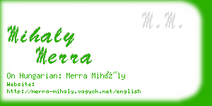 mihaly merra business card